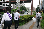 Carried out a regular cleanup activity in Shibuya's Nampeidai-cho neighborhood