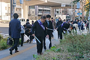 Carried out a regular cleanup activity in Shibuya's Nampeidai-cho neighborhood