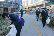 Carried out a regular cleanup activity in Shibuya's Nampeidai-cho neighborhood