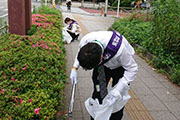 Carried out a regular cleanup activity in Shibuya's Nampeidai-cho neighborhood