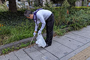 Carried out a regular cleanup activity in Shibuya's Nampeidai-cho neighborhood