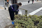 Carried out a regular cleanup activity in Shibuya's Nampeidai-cho neighborhood