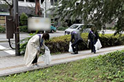 Carried out a regular cleanup activity in Shibuya's Nampeidai-cho neighborhood